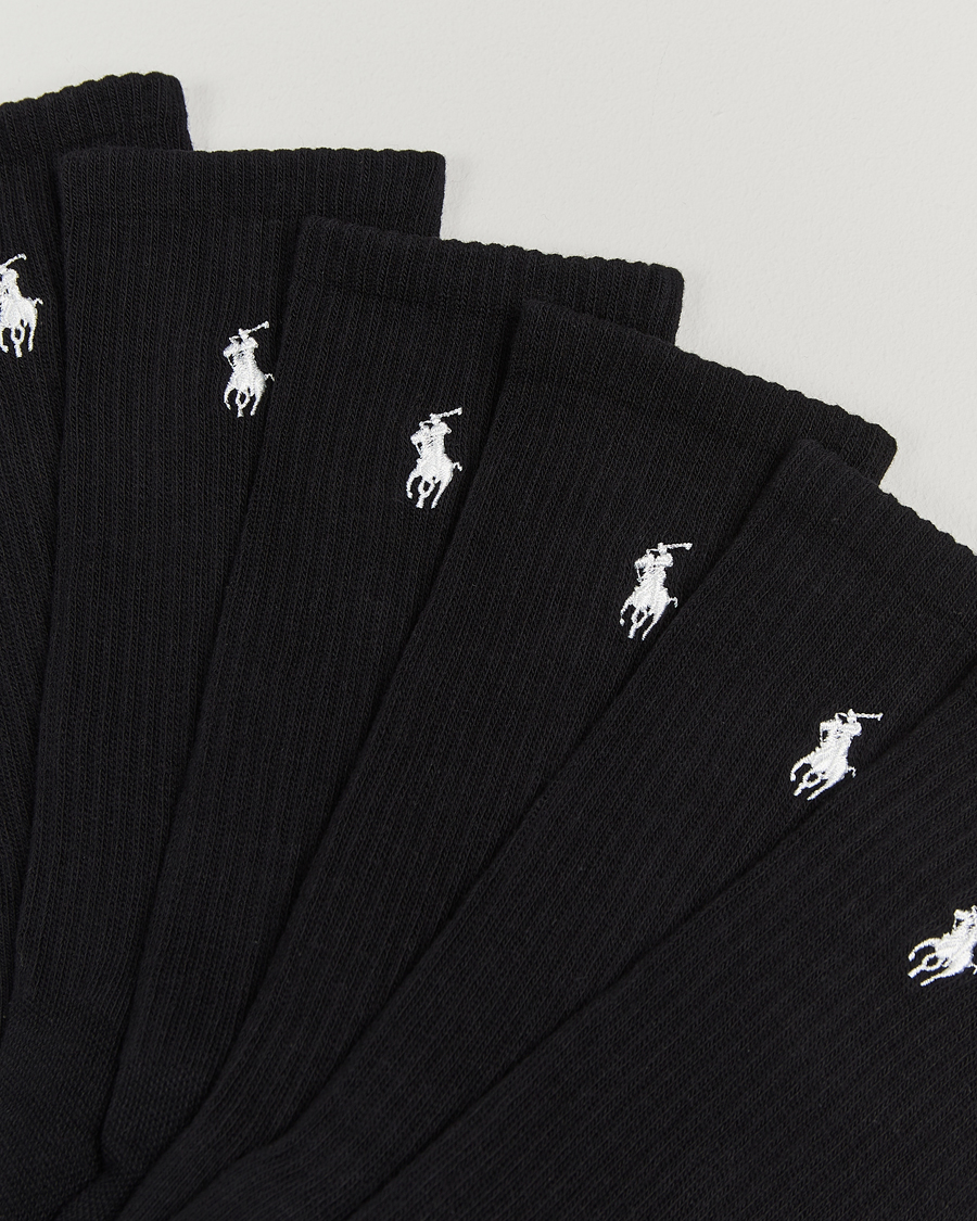 Men | Underwear & Socks | Polo Ralph Lauren | 6-Pack Cotton Crew Socks Black