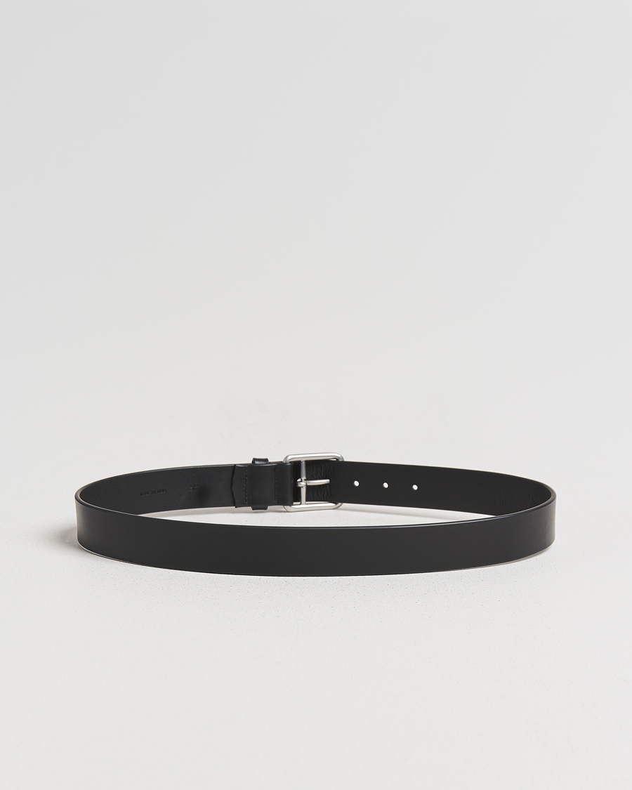 Men | Belts | Polo Ralph Lauren | Signature Pony Leather Belt Black