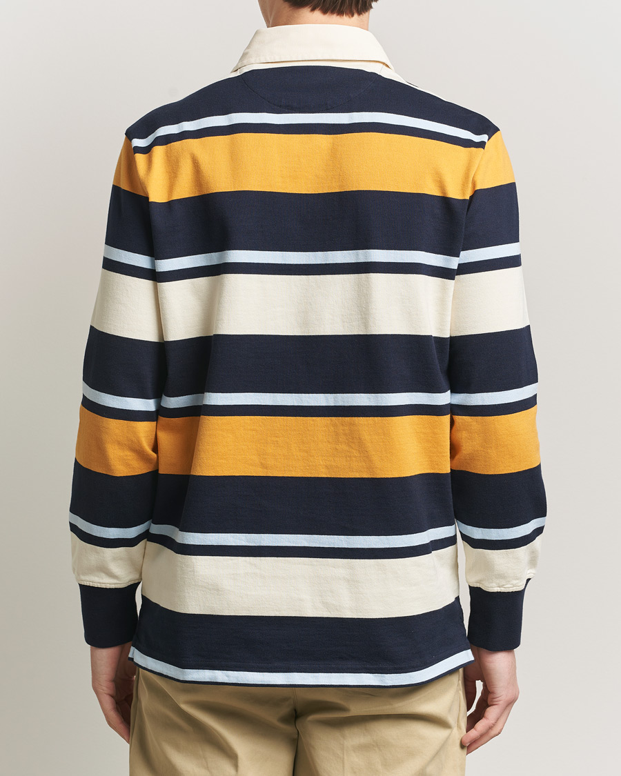 Men | Sweaters & Knitwear | GANT | Striped Heavy Rugger Evening Blue Multi