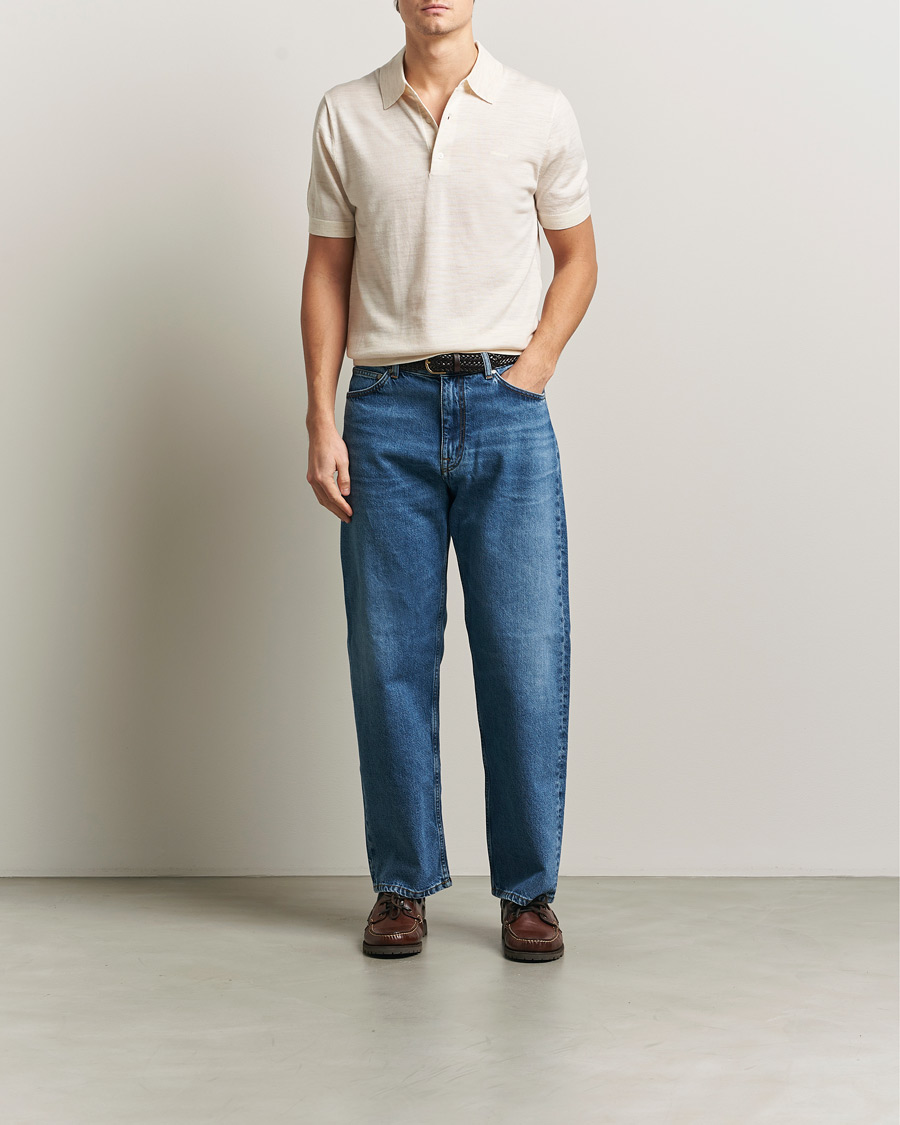 Men | Polo Shirts | GANT | Extrafine Merino Polo Seed Melange