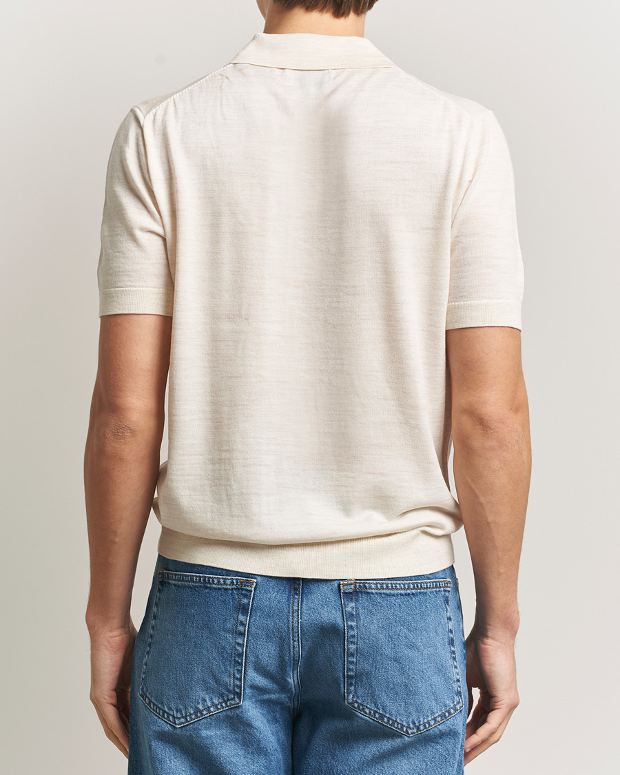 Men | Polo Shirts | GANT | Extrafine Merino Polo Seed Melange