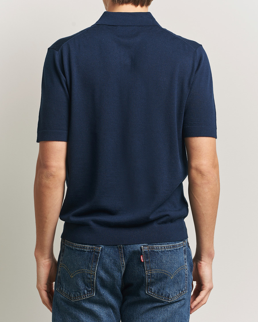 Men | Polo Shirts | GANT | Extrafine Merino Polo Marine