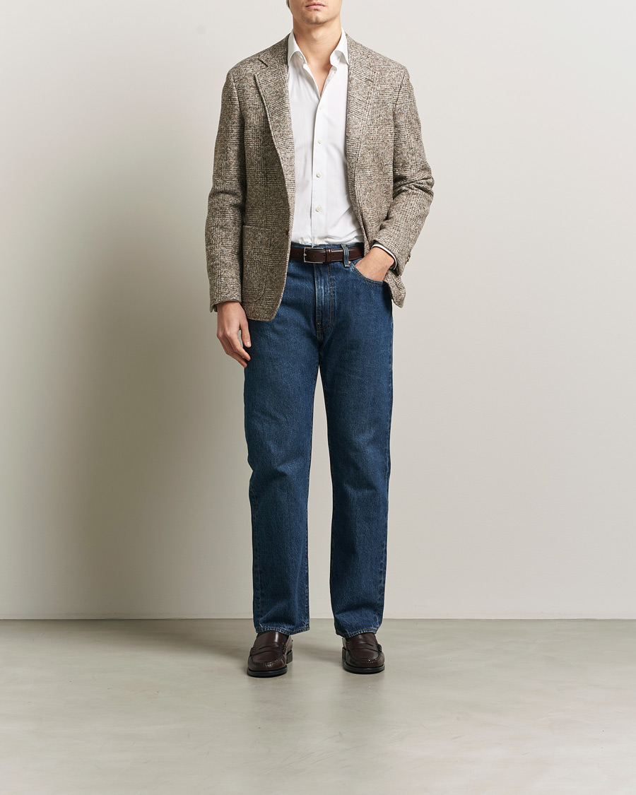 Men | Blazers | GANT | Wool Checked Blazer Seed Melange