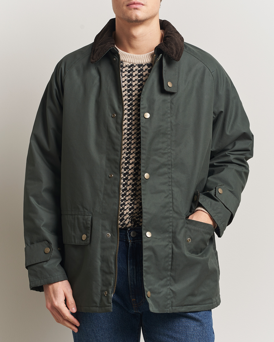 Men | Coats & Jackets | GANT | Waxed Barn Jacket Woody Green