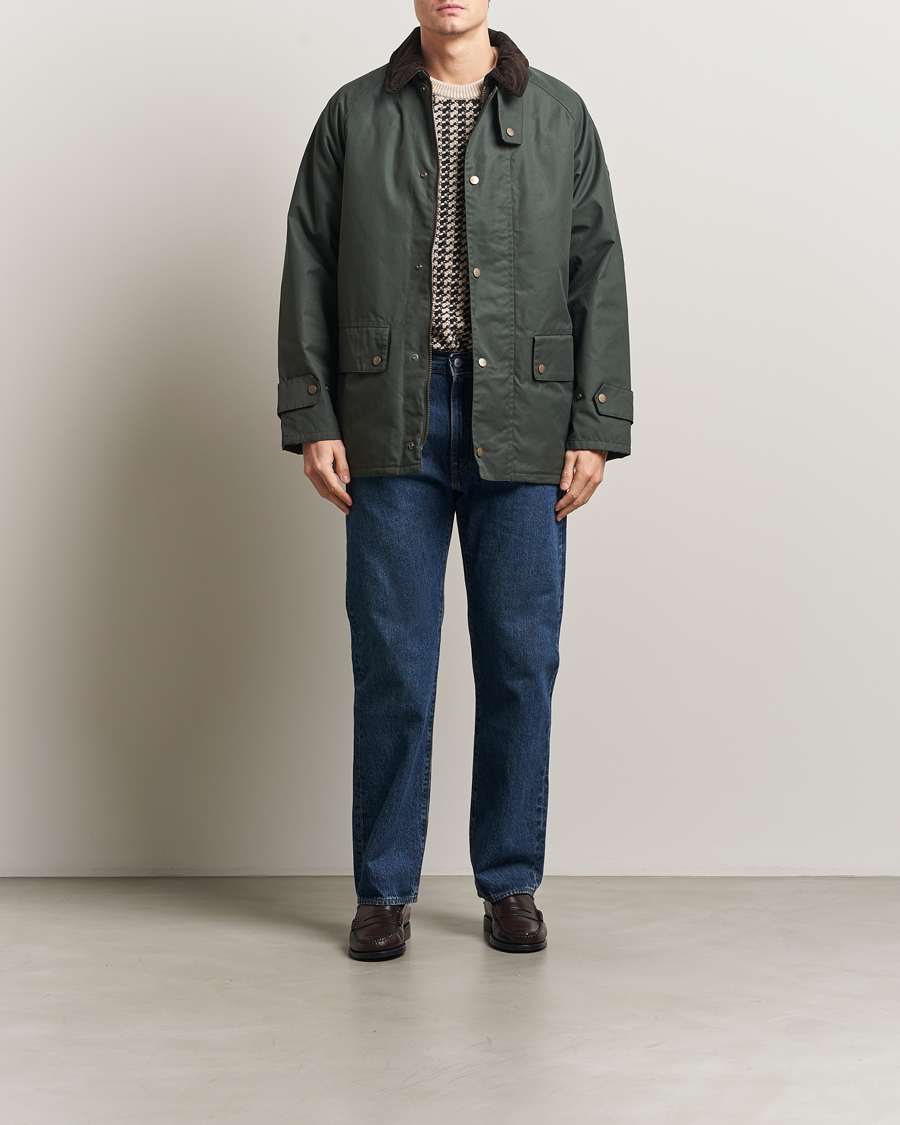 Men | Coats & Jackets | Gant | Waxed Barn Jacket Woody Green