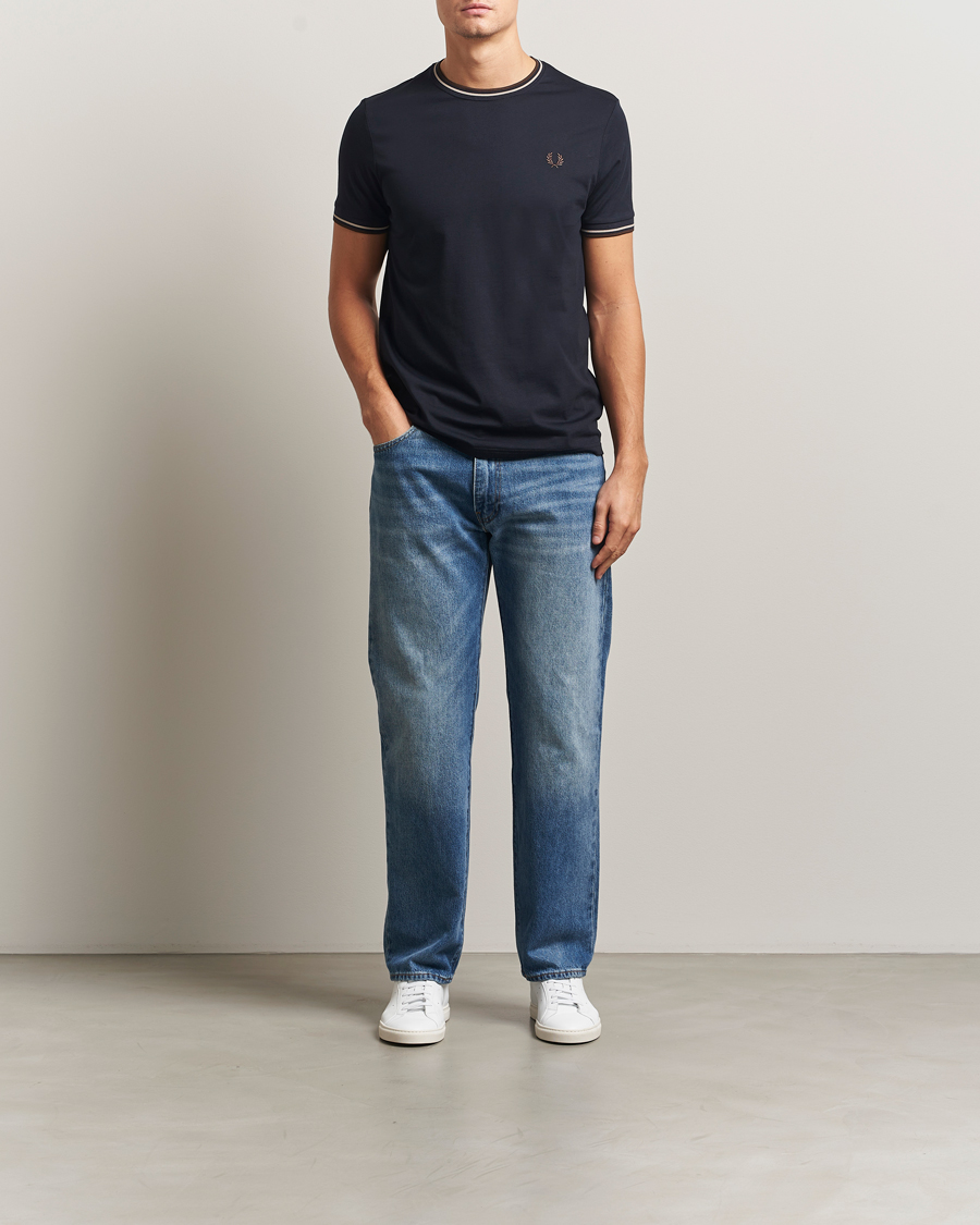 Men | T-Shirts | Fred Perry | Twin Tipped T-Shirt Navy