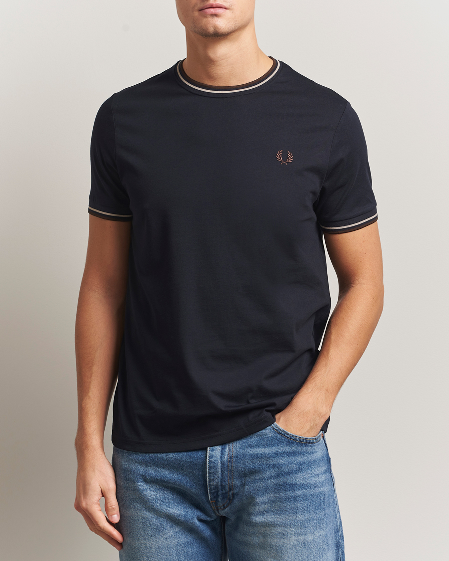 Men | T-Shirts | Fred Perry | Twin Tipped T-Shirt Navy