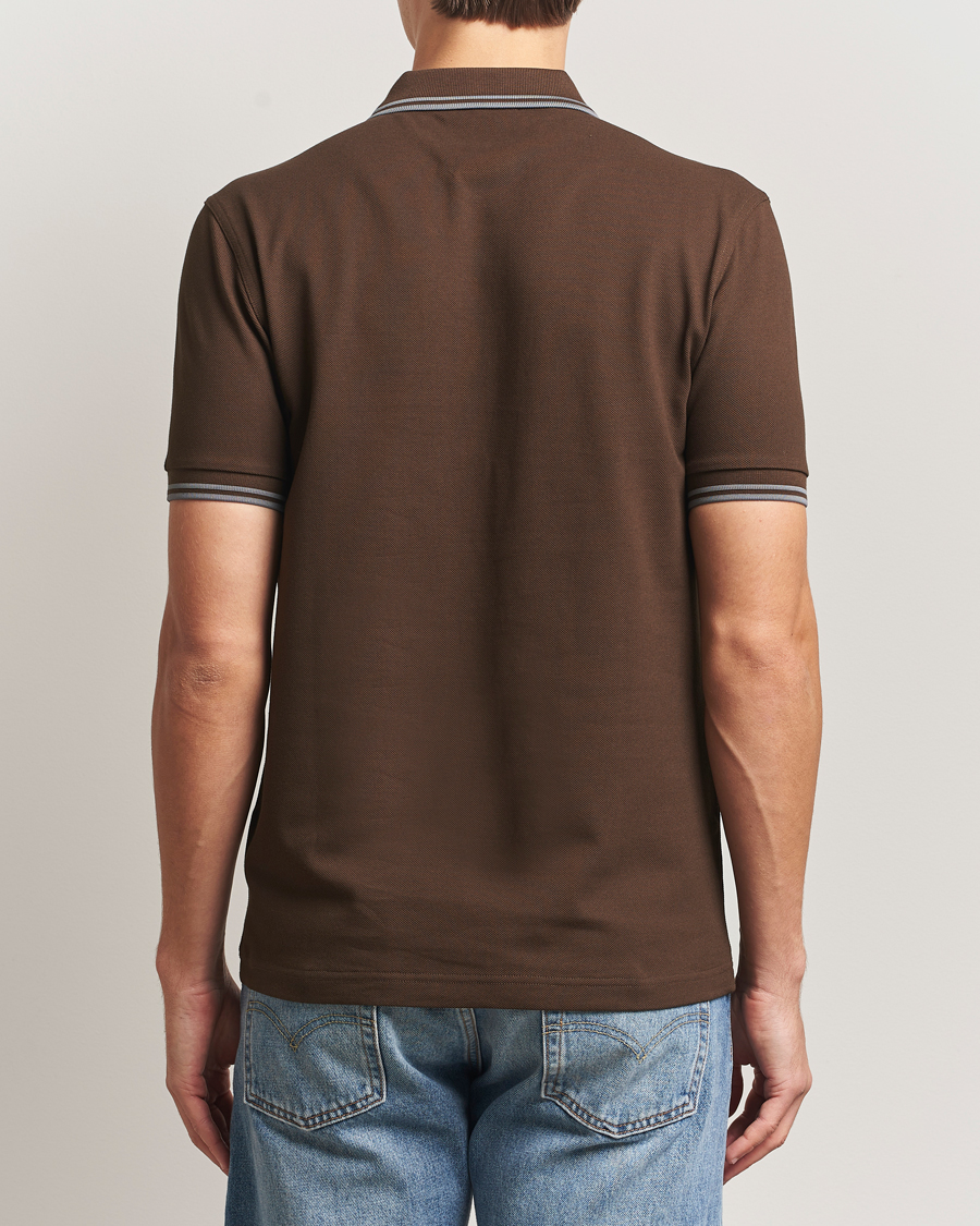Men | Polo Shirts | Fred Perry | Twin Tipped Shirt Burnt Tobacco