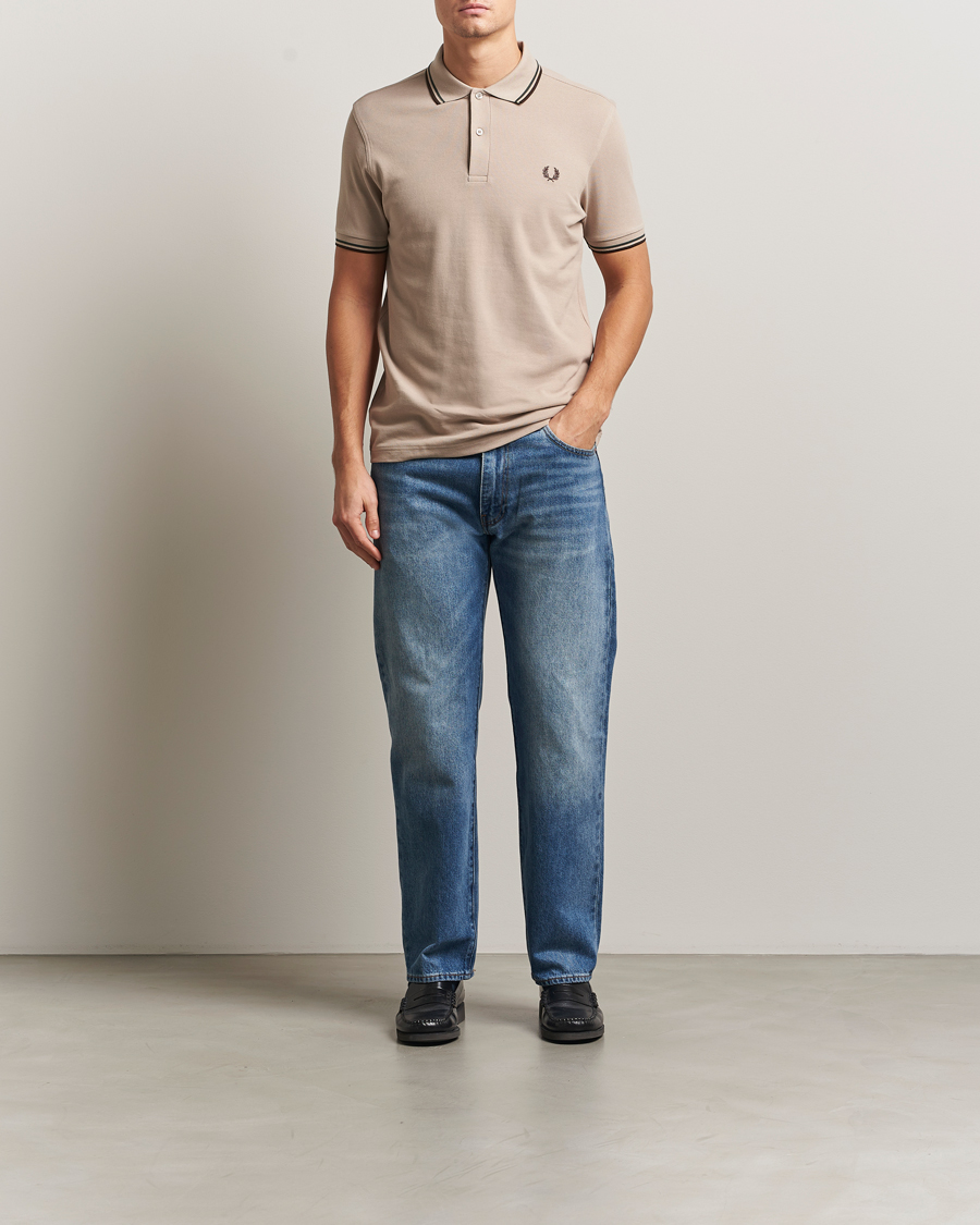 Men | Polo Shirts | Fred Perry | Twin Tipped Shirt Warm Oat