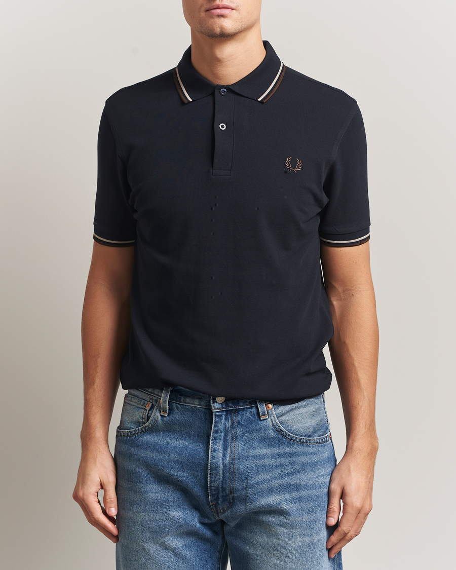 Men | Polo Shirts | Fred Perry | Twin Tipped Shirt Navy
