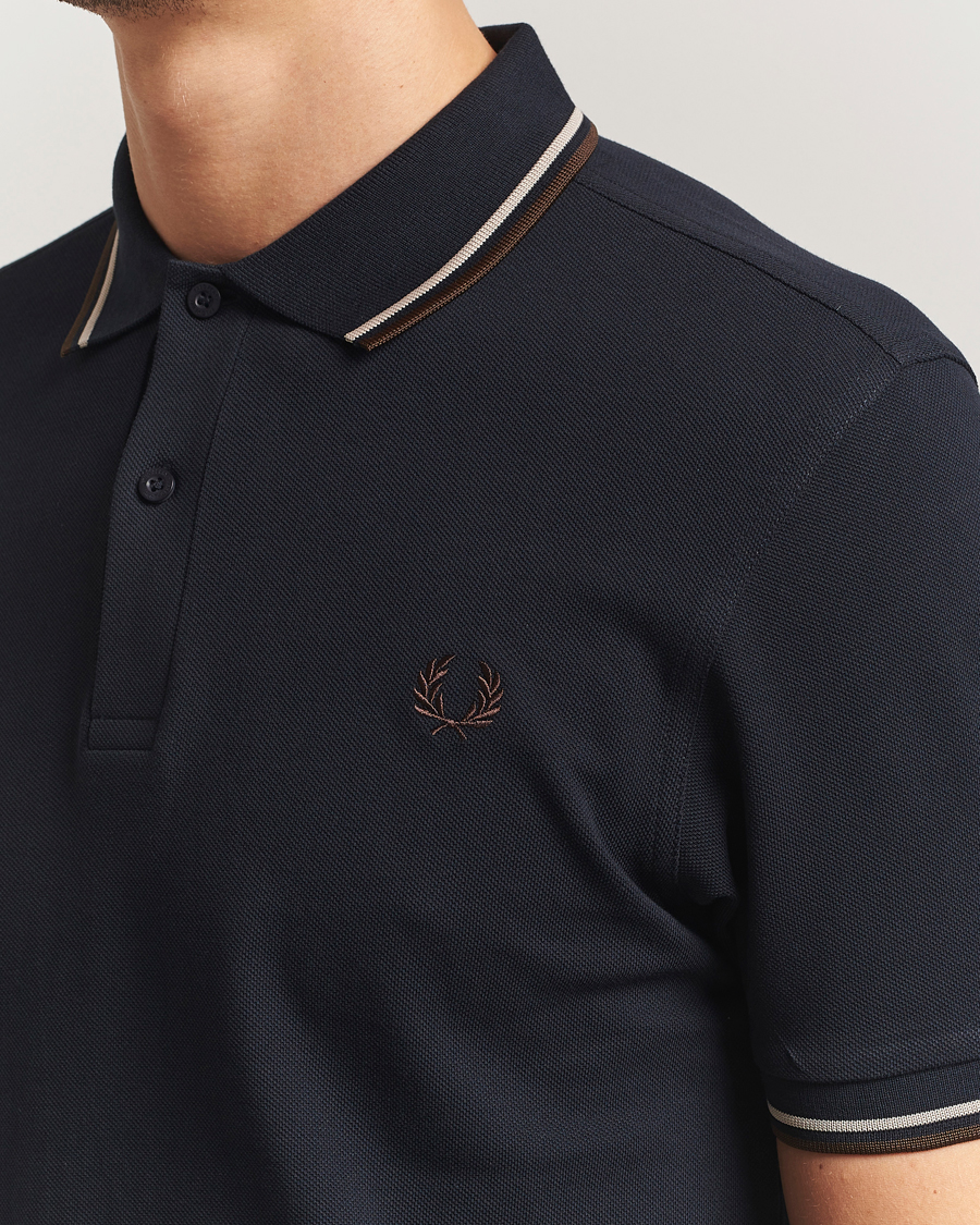 Men | Polo Shirts | Fred Perry | Twin Tipped Shirt Navy