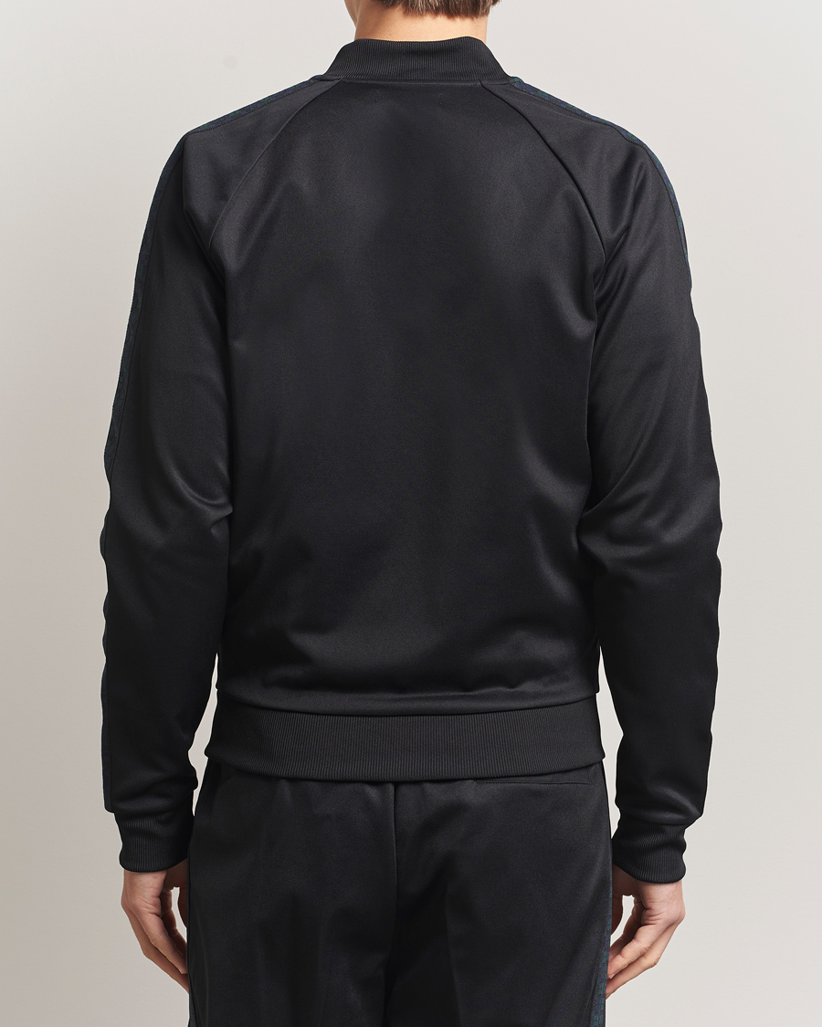 Men | Sweaters & Knitwear | Fred Perry | Blackwatch Tartan Taped Track Jacket Black