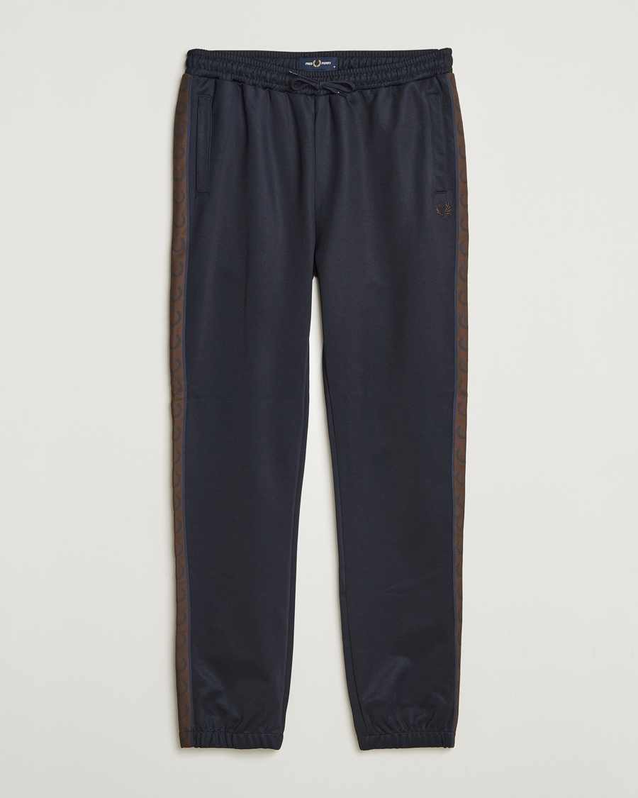 Men | Trousers | Fred Perry | Taped Track Pants Navy