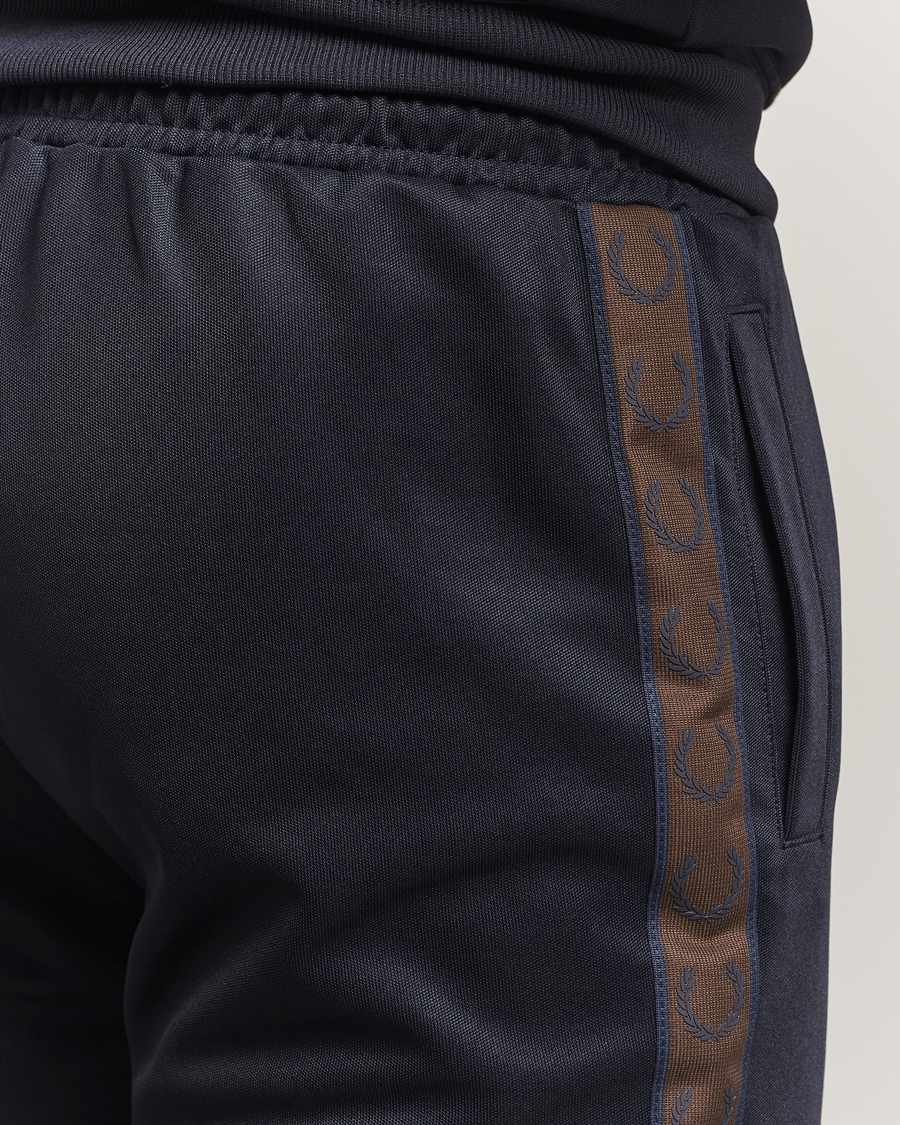 Men | Trousers | Fred Perry | Taped Track Pants Navy