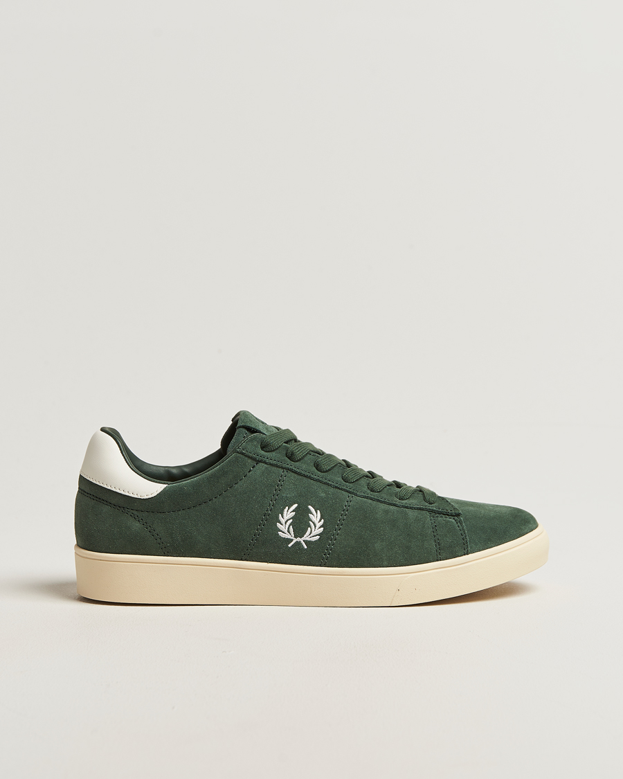 Fred Perry Spencer Suede Sneaker Court Green at CareOfCarl.com