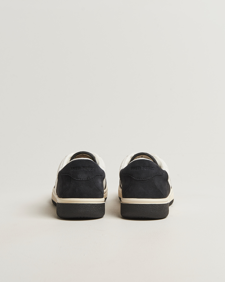 Men | Sneakers | Fred Perry | B11 Leather/Suede Sneaker Snow White/Navy