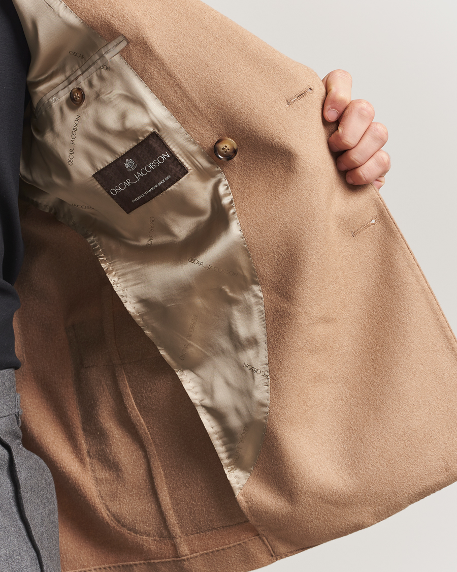 Men | Blazers | Oscar Jacobson | Farris Baby Camel Loro Piana Blazer Beige