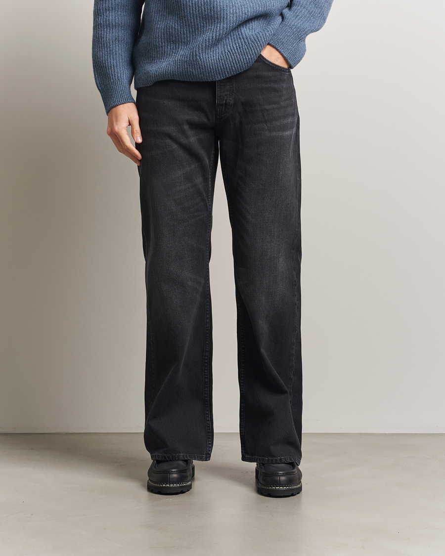 Men | Jeans | Nudie Jeans | Flare Glenn Jeans Black Storm