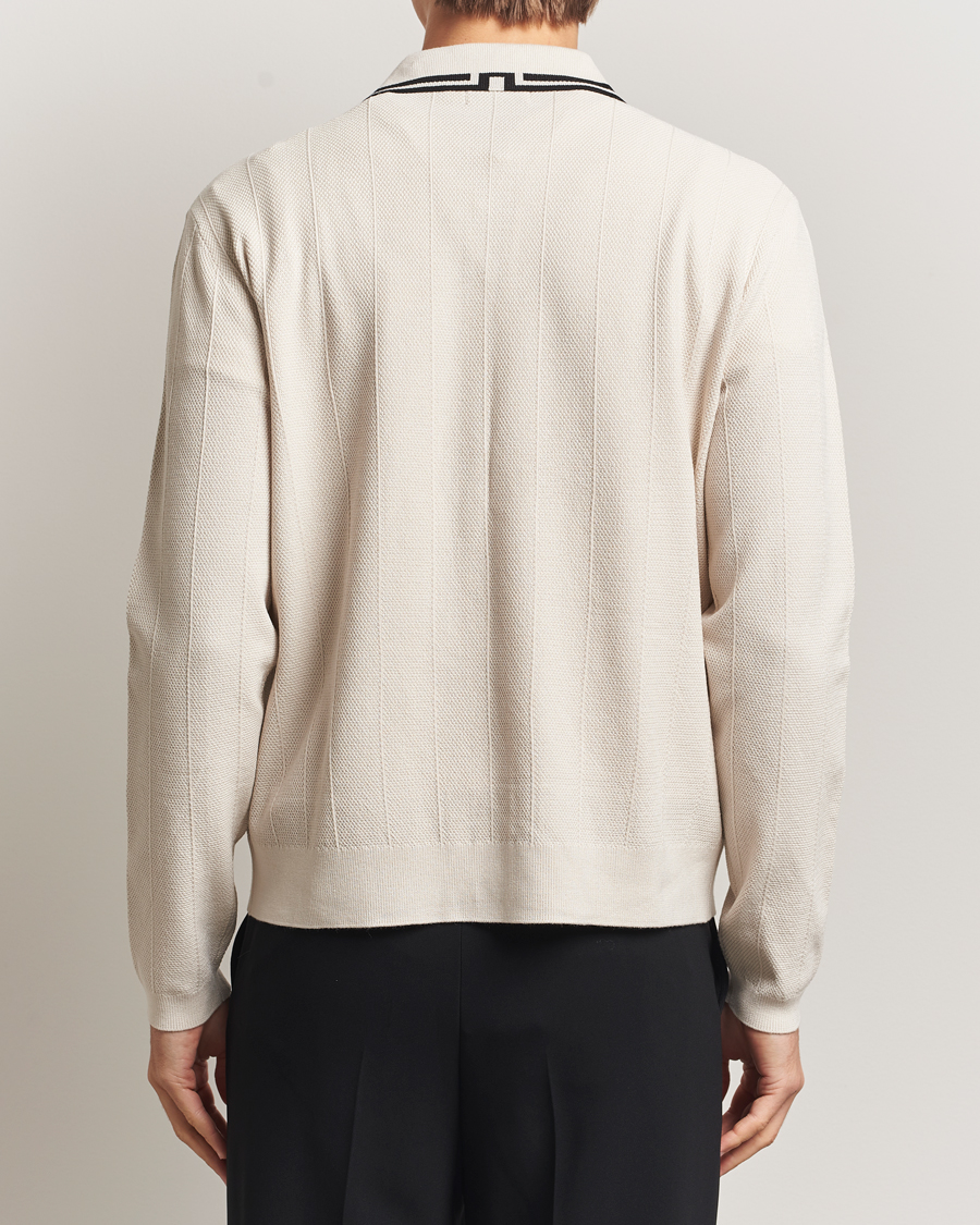 Men | Sweaters & Knitwear | J.Lindeberg | Willem Structured Cardigan Moonbeam