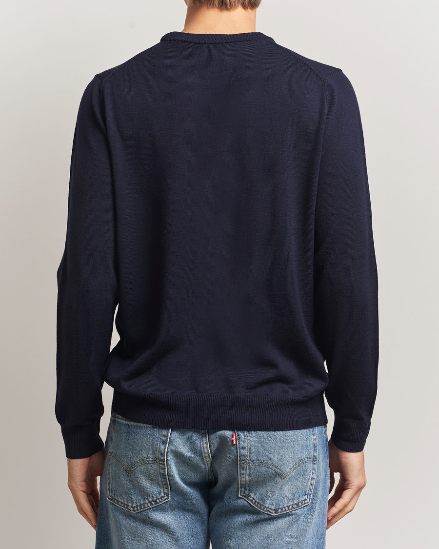 Men | Sweaters & Knitwear | J.Lindeberg | Keane Merino Crew Neck Navy