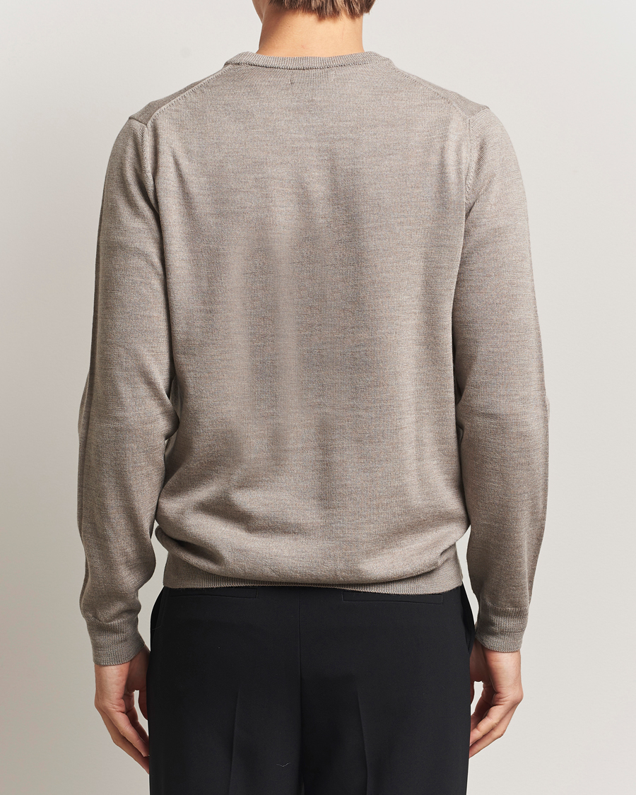 Men | Sweaters & Knitwear | J.Lindeberg | Keane Merino Crew Neck Brindle Melange