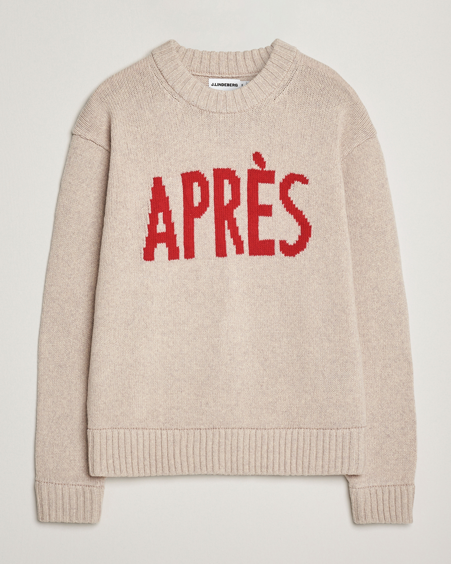 Men | Sweaters & Knitwear | J.Lindeberg | Fabian Graphic Knitted Sweater Moonbeam