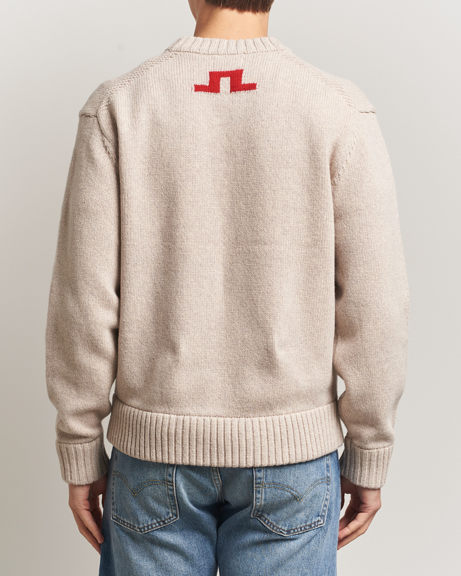 Men | Sweaters & Knitwear | J.Lindeberg | Fabian Graphic Knitted Sweater Moonbeam