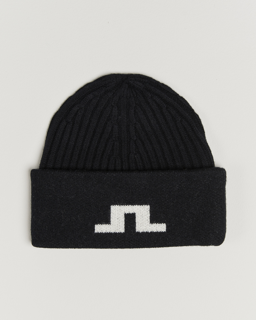 Men | Beanies | J.Lindeberg | Arther Graphic Beanie Black