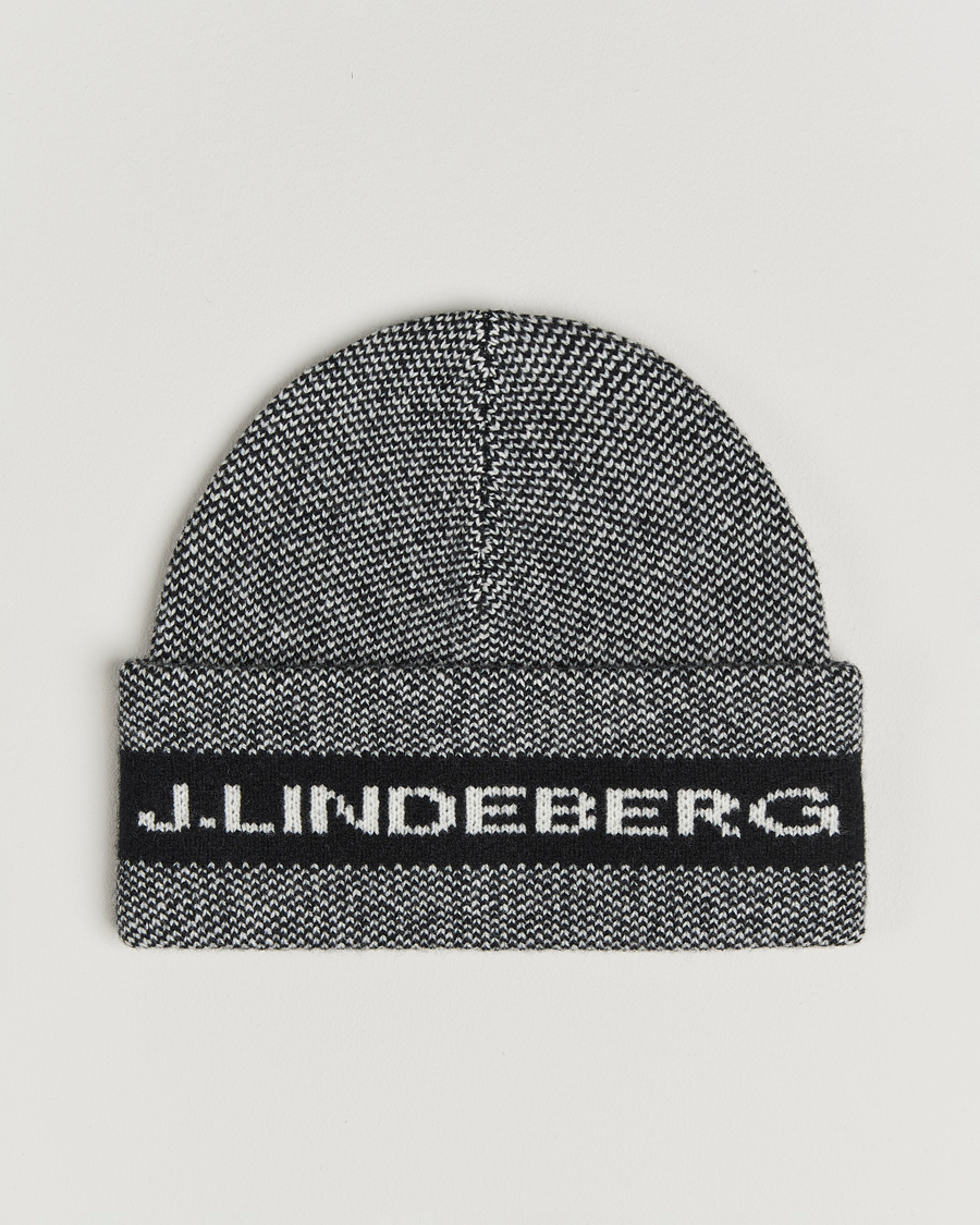 Men | Beanies | J.Lindeberg | Ernie Beanie Black Melange