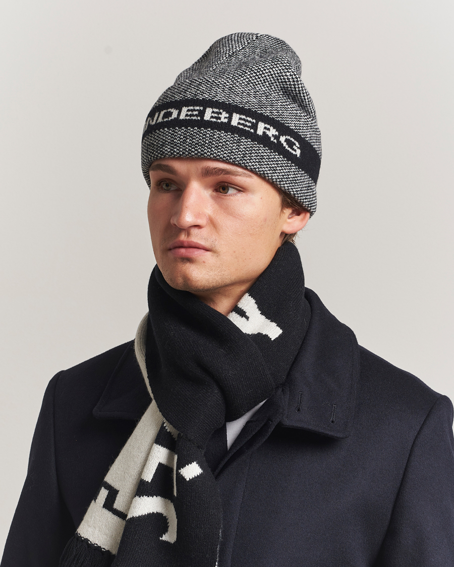 Men | Beanies | J.Lindeberg | Ernie Beanie Black Melange