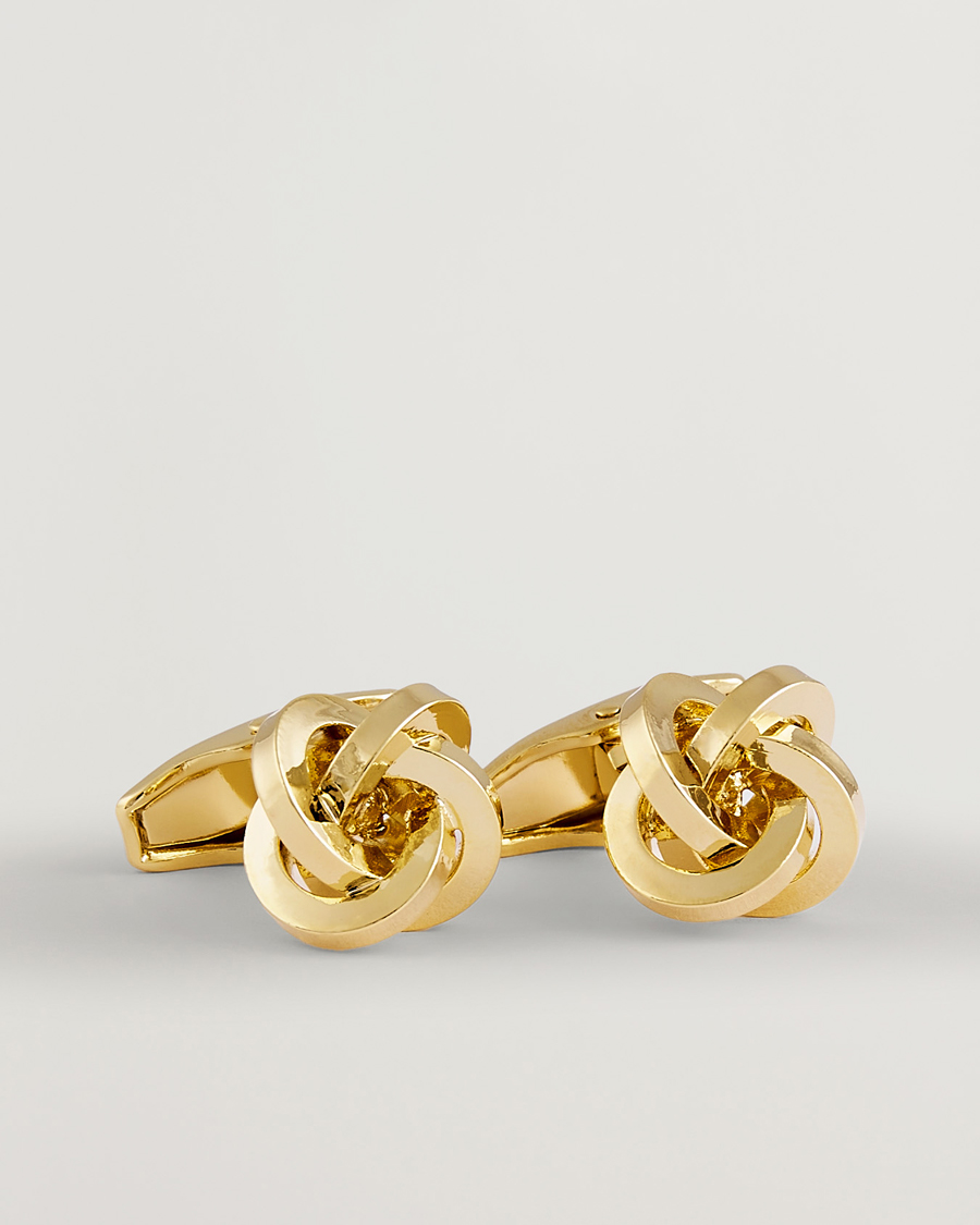 Men | Cufflinks | Amanda Christensen | Knot Cufflink Gold