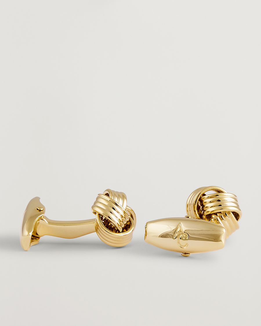 Men | Cufflinks | Amanda Christensen | Knot Cufflink Gold