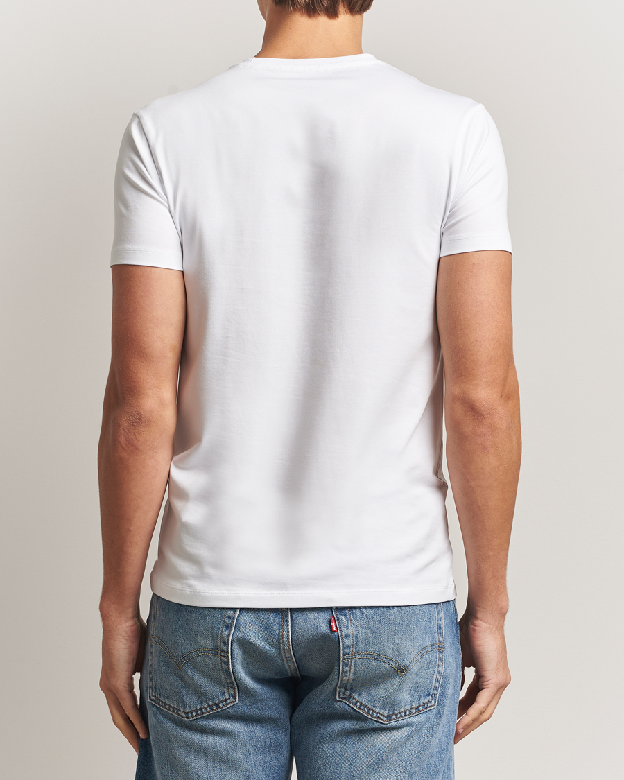 Men | T-Shirts | Falke | 2-Pack Cotton Crew Neck T-Shirt White