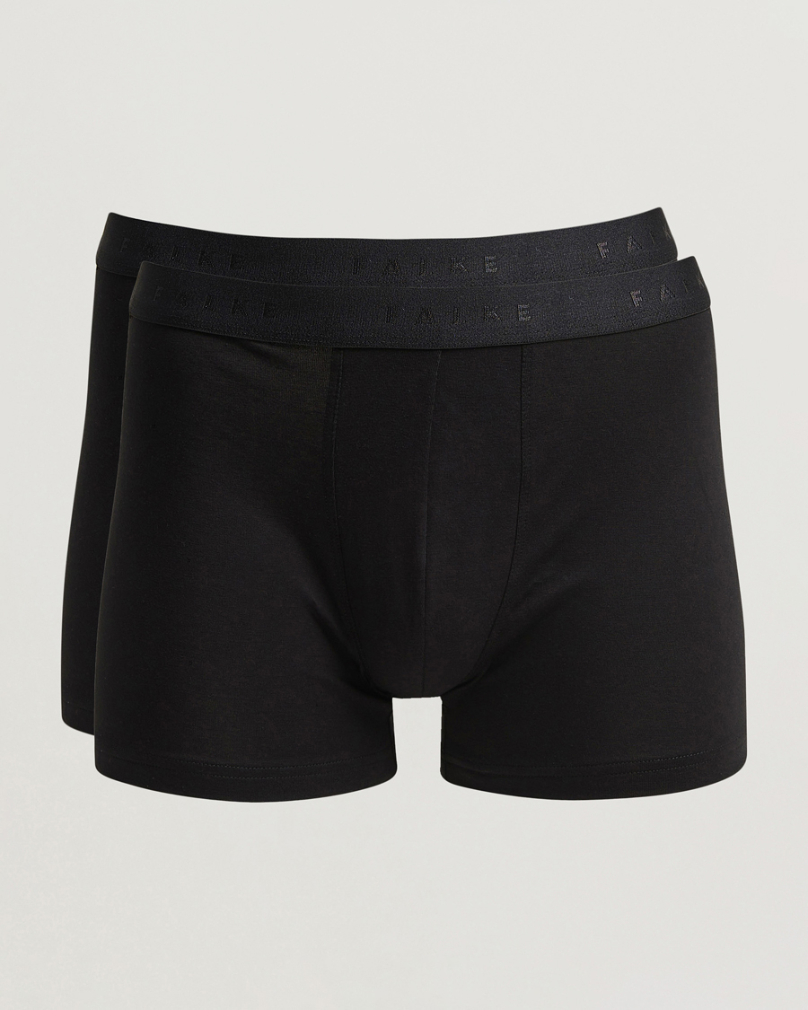 Men | Underwear & Socks | Falke | 2-Pack Cotton Boxer Briefs Black