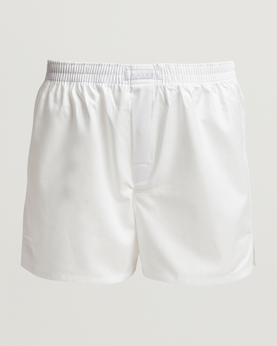 Men | Underwear & Socks | Falke | Cotton Woven Boxer Shorts White