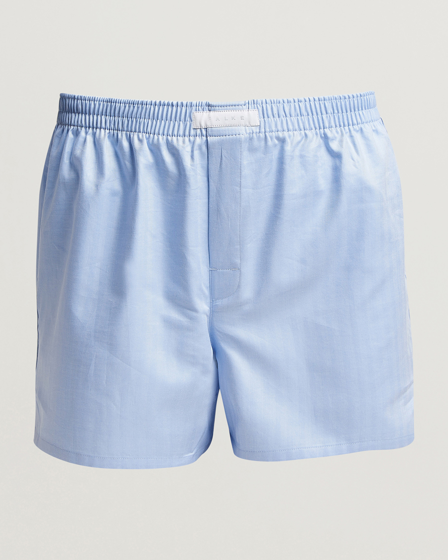 Men | Underwear & Socks | Falke | Cotton Woven Boxer Shorts Light Blue