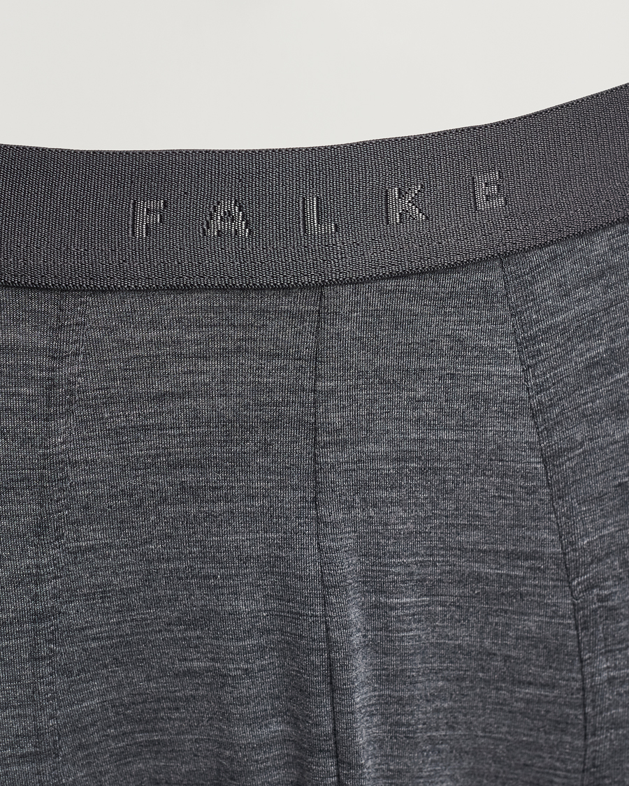 Men | Underwear & Socks | Falke | Clima Wool Long Tights Dark Grey Heather