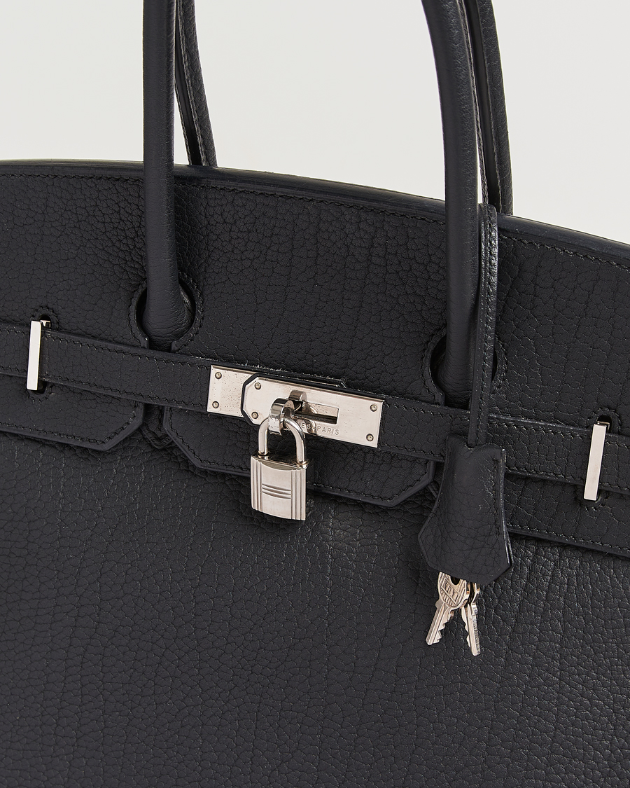 Men | Pre-Owned & Vintage Bags | Hermès Pre-Owned | Birkin 35 Fjord Leather Black