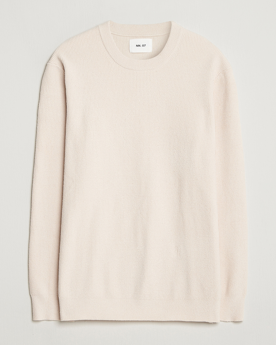 Men | Sweaters & Knitwear | NN07 | Danny Rib Knitted Crew Neck Ivory