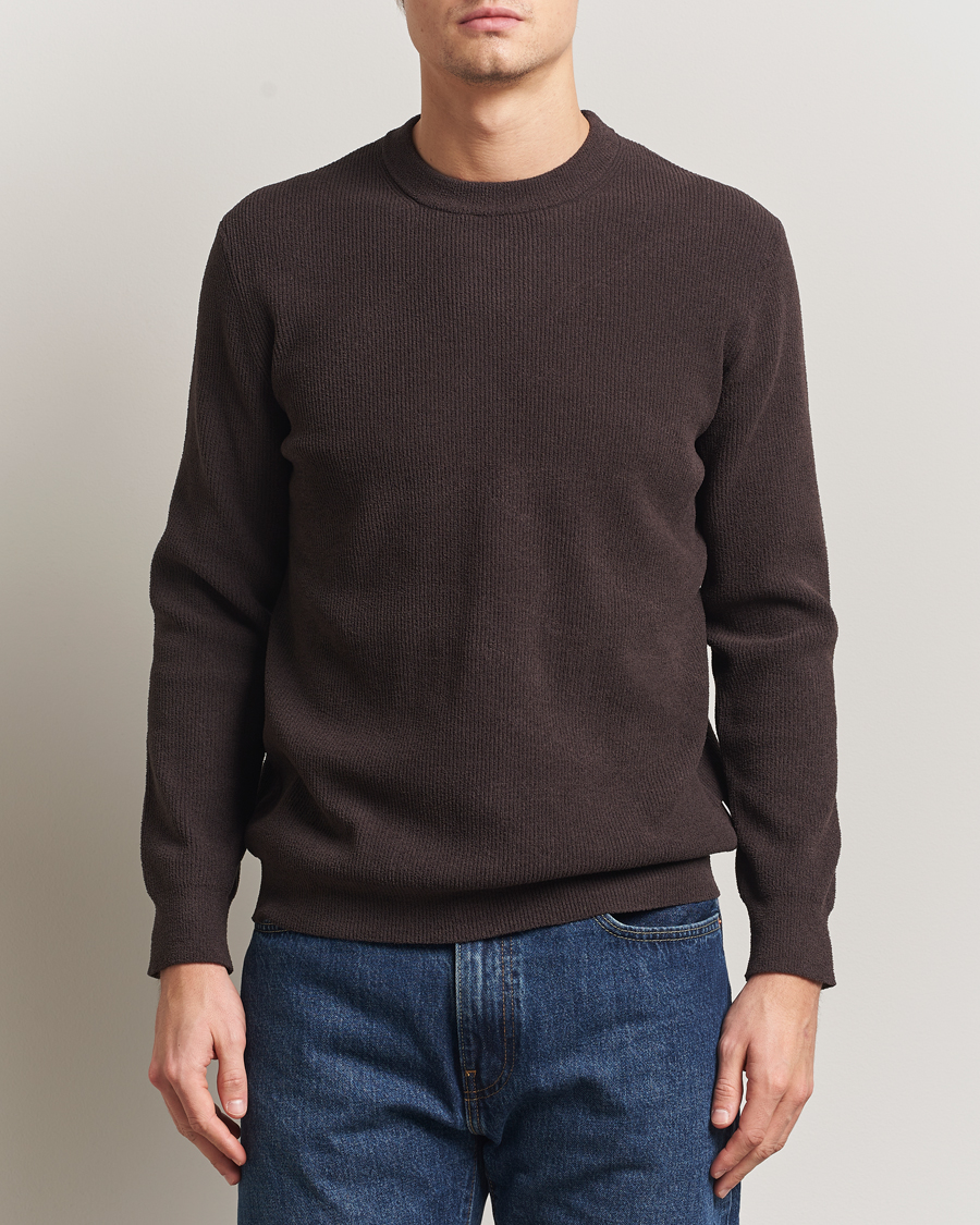 Men | Sweaters & Knitwear | NN07 | Danny Rib Knitted Crew Neck Dusky Port