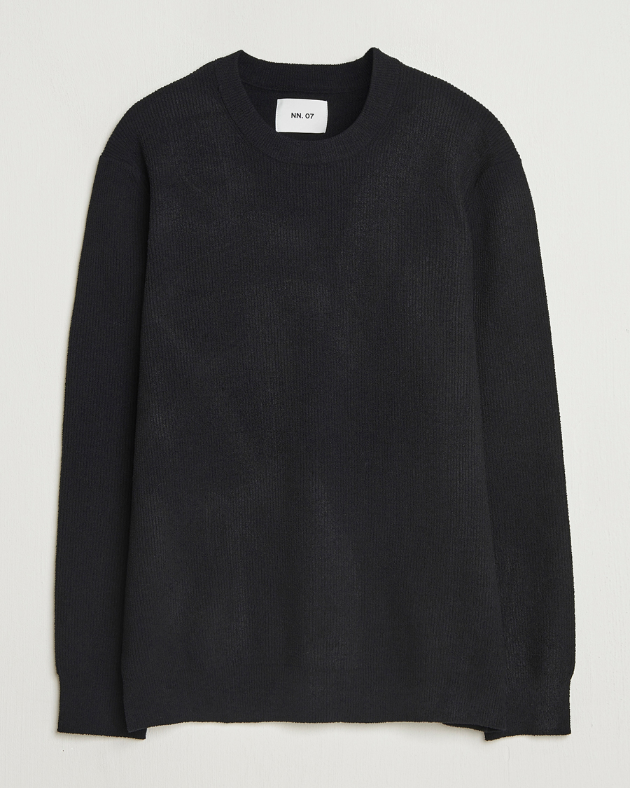 Men | Sweaters & Knitwear | NN07 | Danny Rib Knitted Crew Neck Black