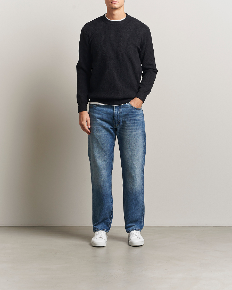 Men | Sweaters & Knitwear | NN07 | Danny Rib Knitted Crew Neck Black