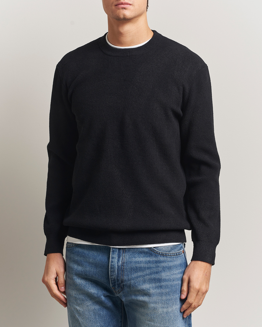 Men | Sweaters & Knitwear | NN07 | Danny Rib Knitted Crew Neck Black
