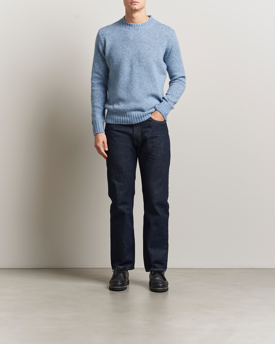 Men | Sweaters & Knitwear | NN07 | Lee Wool Knitted Sweater Denim Blue