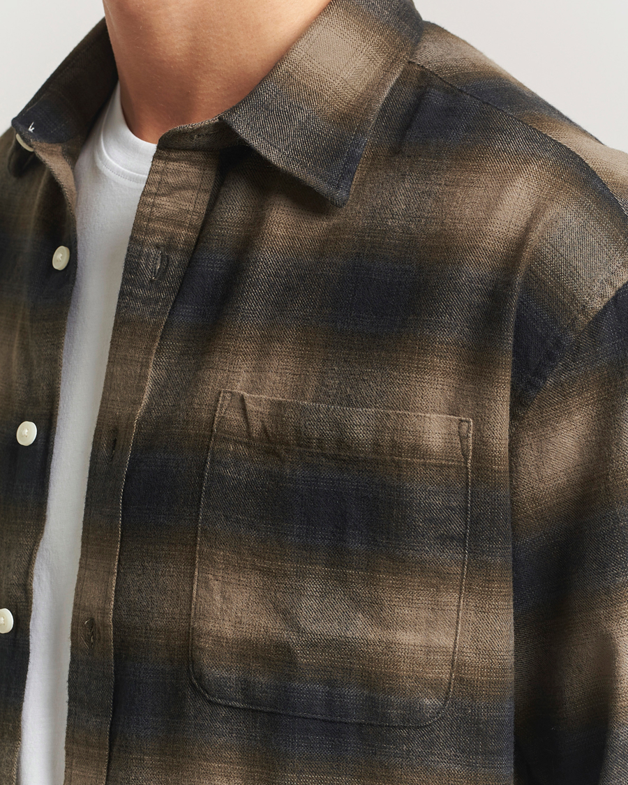 Men | Shirts | NN07 | Deon Flannel Checked Shirt Black/Green