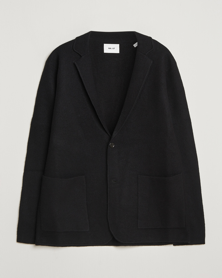 Men | Blazers | NN07 | Lucas Boiled Wool Blazer Black