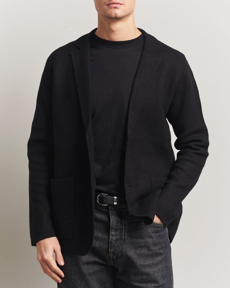 Men | Blazers | NN07 | Lucas Boiled Wool Blazer Black