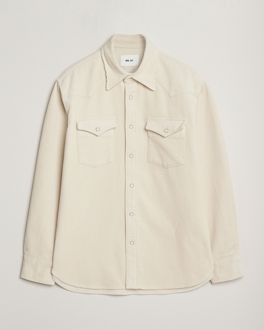 Men | Shirts | NN07 | Ricky Corduroy Overshirt Ivory