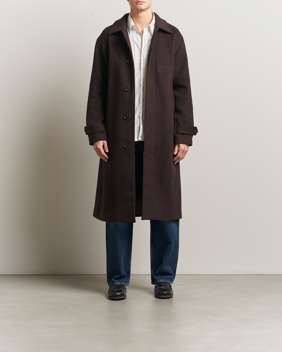 Men | Coats & Jackets | NN07 | Gibson Wool Coat Demitasse Brown