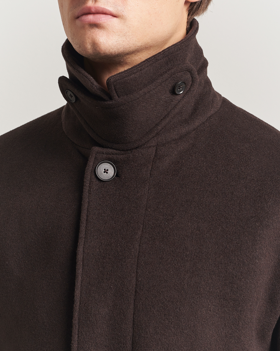 Men | Coats & Jackets | NN07 | Gibson Wool Coat Demitasse Brown